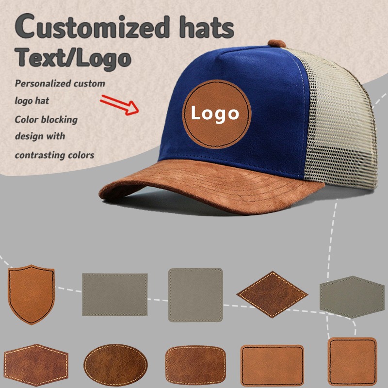Leather Label Custom Logo Five - Trucker Cap Mesh ulasan dan harga