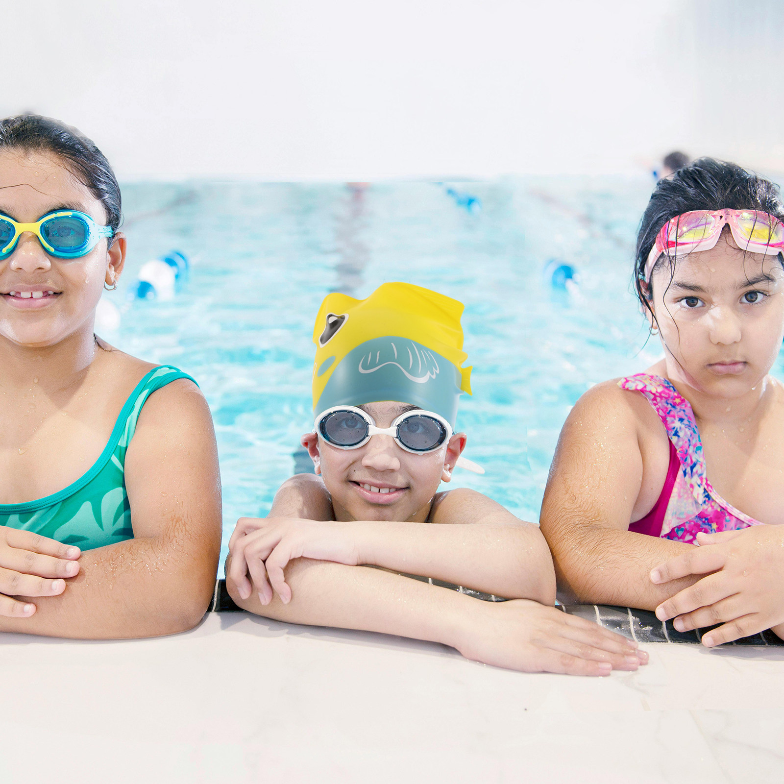 Kids Silicone Swim Cap Cute Fi - Swim Hat Silicone ulasan dan harga