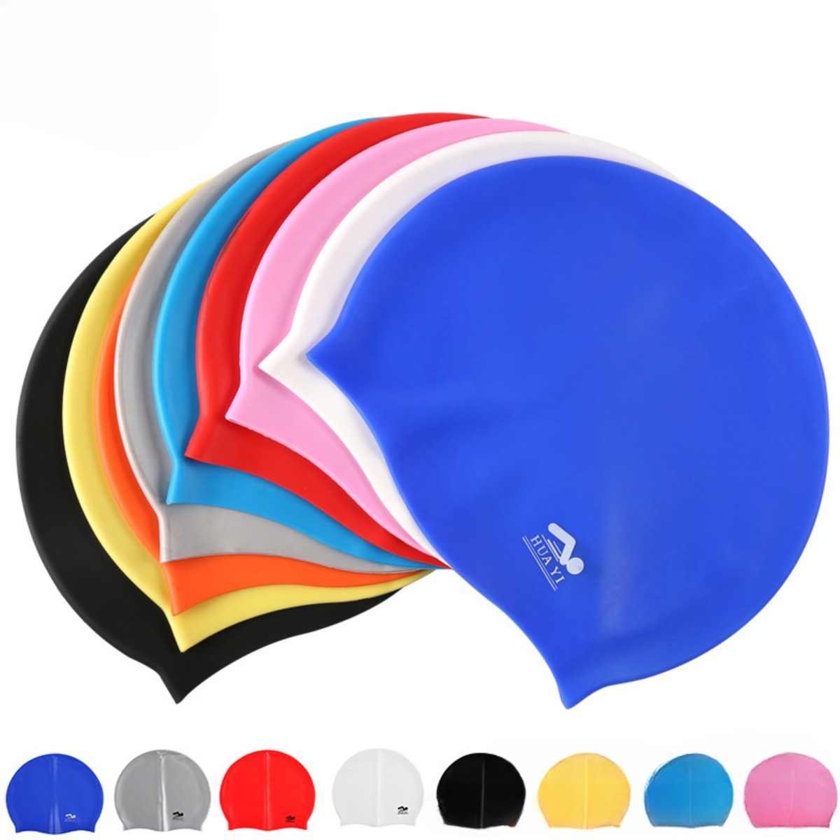 Silicone Elastic Swimming Cap  - Swim Hat Silicone ulasan dan harga