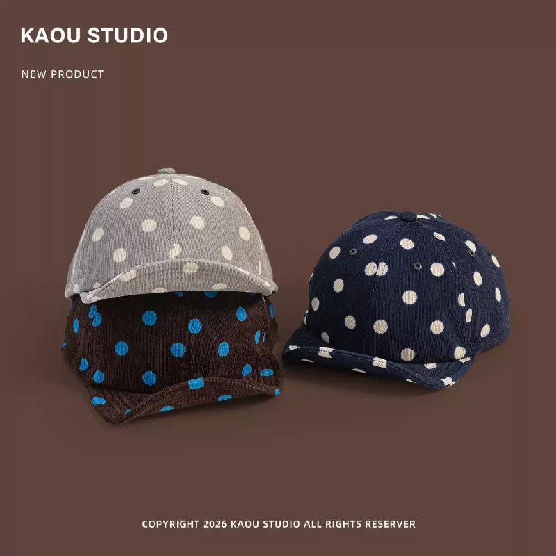 Unisex Polka Dot Corduroy Base - Corduroy Cap 5 Panel ulasan dan harga