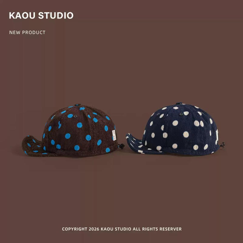 Unisex Polka Dot Corduroy Base - Corduroy Cap 5 Panel ulasan dan harga