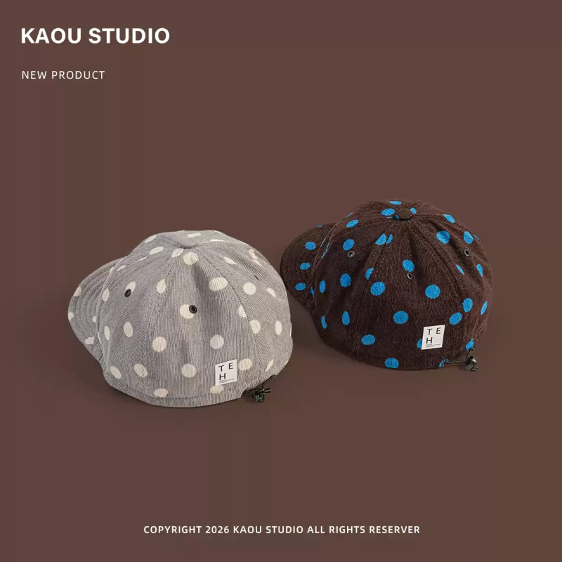 Unisex Polka Dot Corduroy Base - Corduroy Cap 5 Panel ulasan dan harga