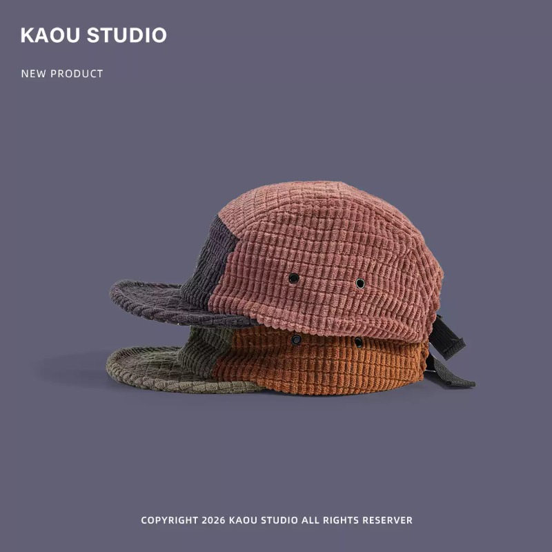 Color Block Patchwork Corduroy - Corduroy Cap 5 Panel ulasan dan harga
